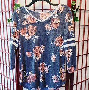 Arizona Vintage look 3/4 Sleeve Tee - Large